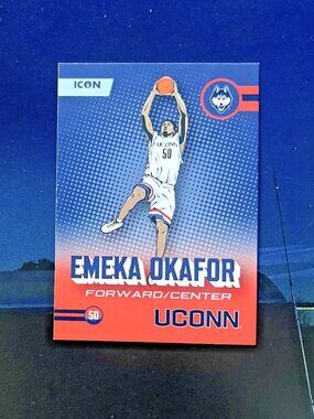 2023-24 ONIT UConn Emeka Okafor Icon Series #28 NIL Card
